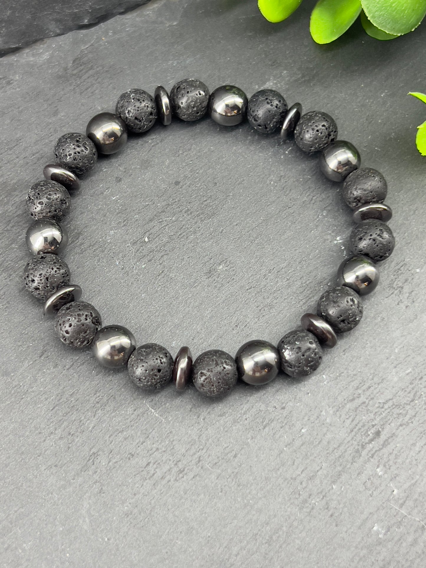 Bracelet aromathérapie hématite ~ taille personnalisée ~ pierre naturelle