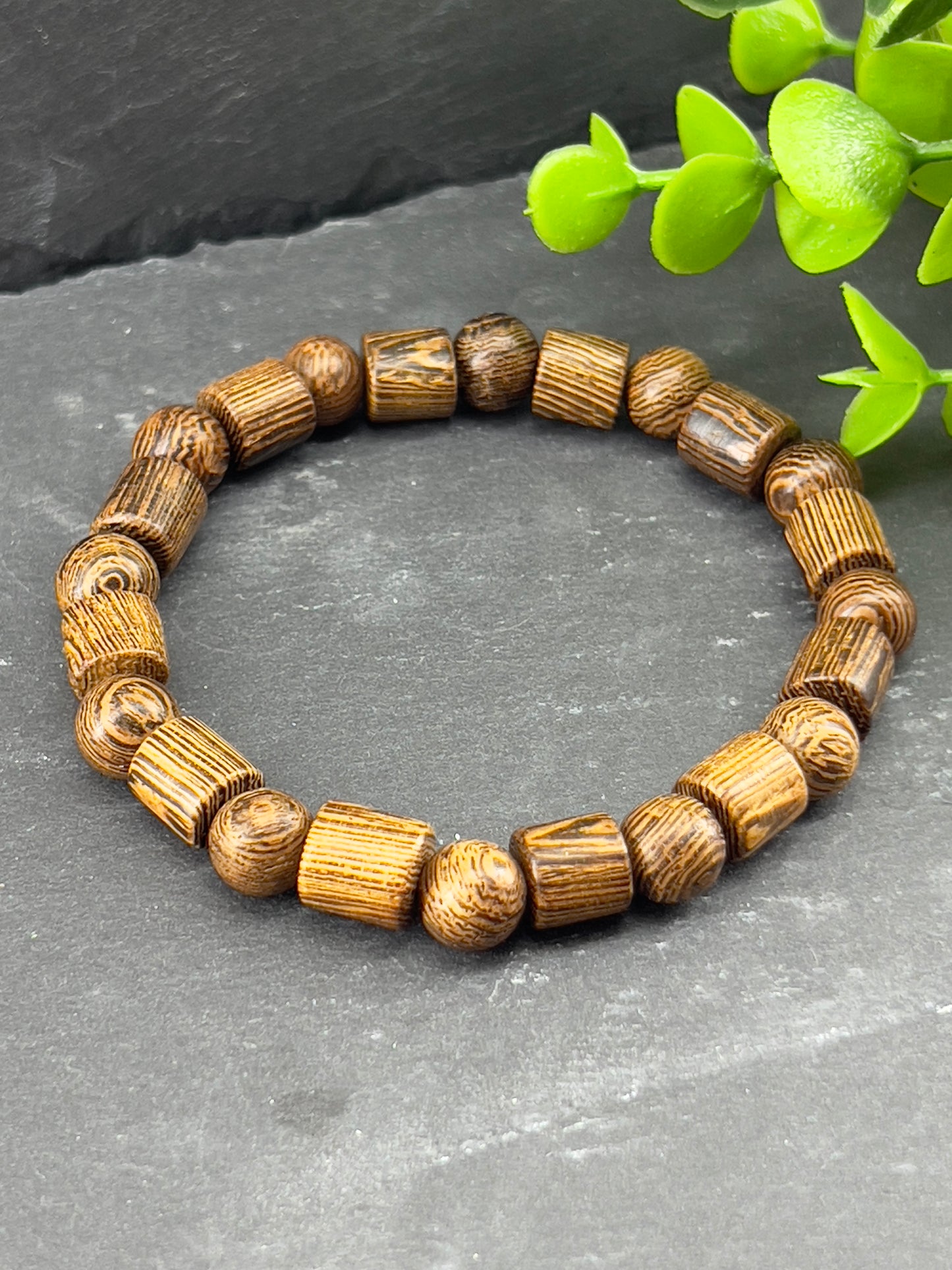 Bracelet en bois wenge d’Afrique ~ Bracelet en bois naturelle ~ bijoux africain ~ unisexe