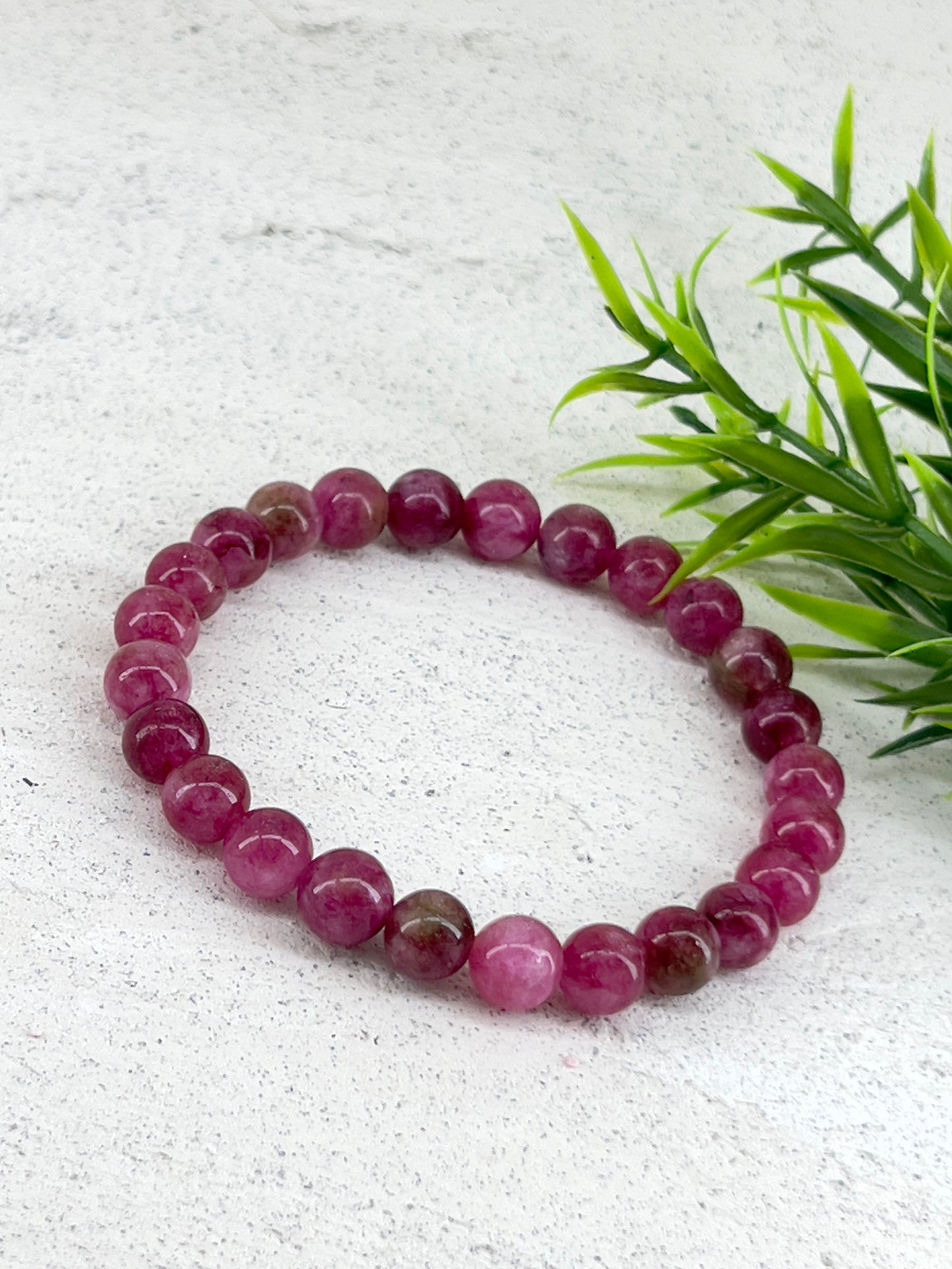 Bracelet en pierre naturelle Tourmaline Watermelon ~ Tailles personnalisées