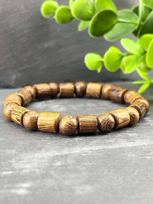 Bracelet en bois wenge d’Afrique ~ Bracelet en bois naturelle ~ bijoux africain ~ unisexe